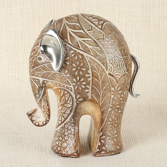 Boho Elephant Figurine - Picture 1 of 9
